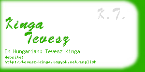 kinga tevesz business card